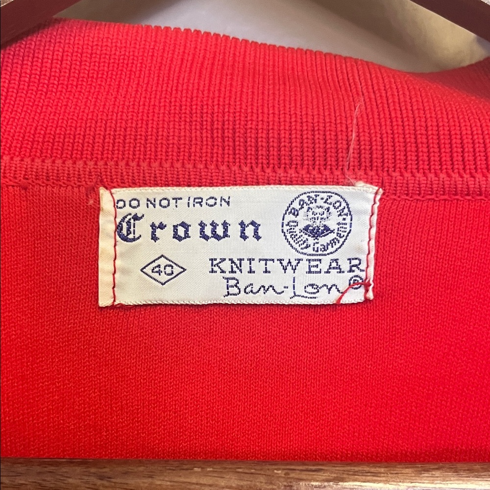 Vintage Red Button-Down Sweater - image 2